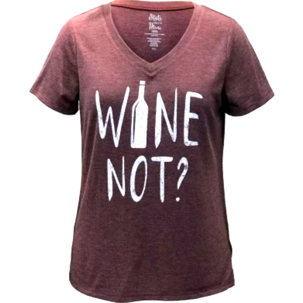 Wine Not? Hi/ lo T SHIRT WOMEN'S   Lrg